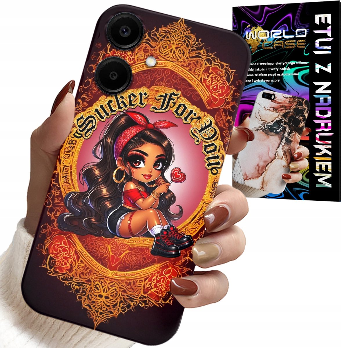 HOESJE VOOR SAMSUNG GALAXY A06 5G - SUCKER FOR YOU MODIEUZE DOLL HOES + GLAS