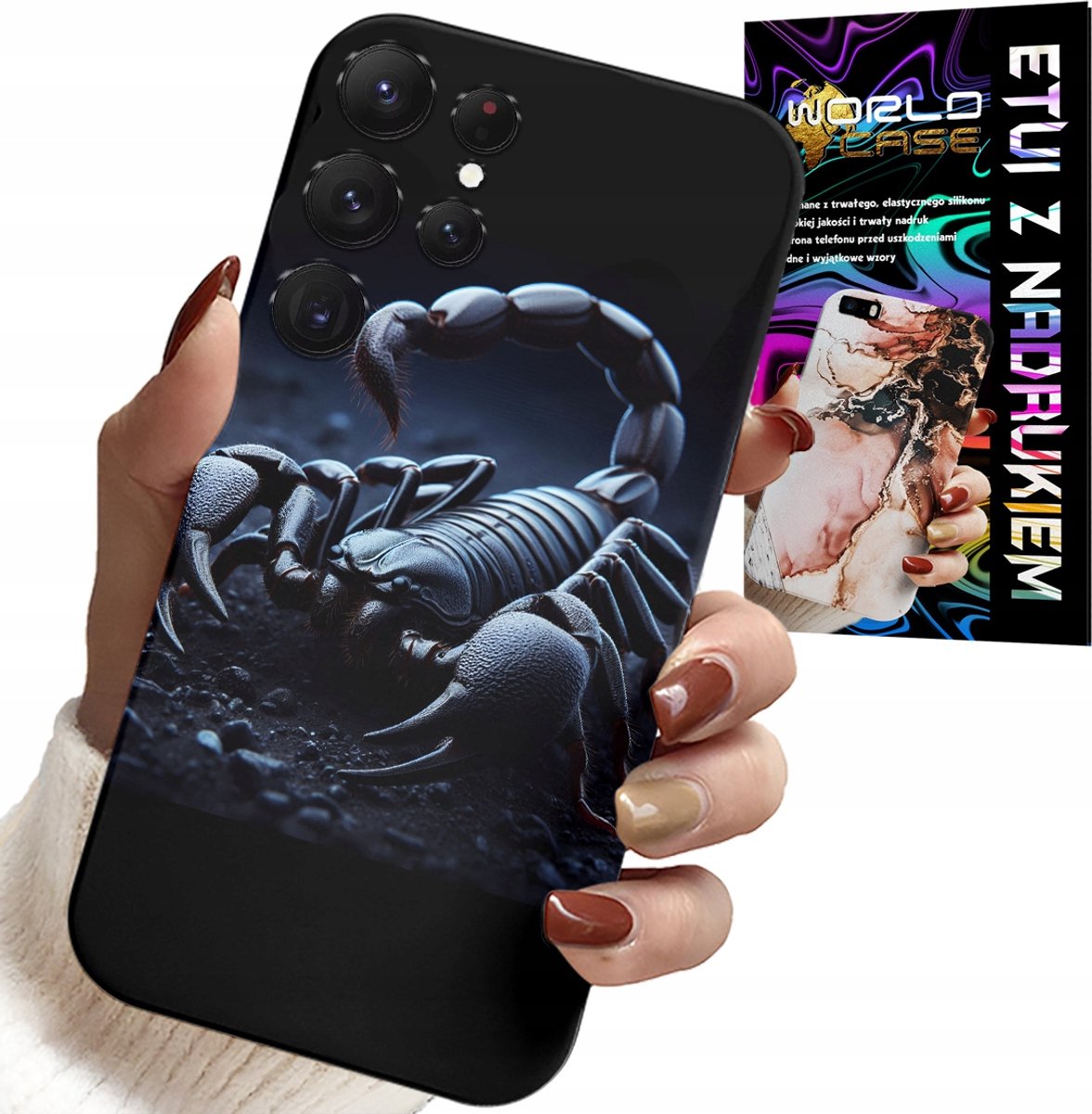 HOESJE VOOR SAMSUNG GALAXY S23 Ultra - SCHORPIOEN, SCHORPIOENEN + HYDROGEL FILM