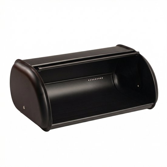 VALEVO® Boîte à pain XL avec couvercle coulissant - Grande boîte à pain XL - 43x27x19 - Conservation jusqu'à 15 litres - Boîte de conservation pour pain entier - Cuisine - Acier inoxydable noir