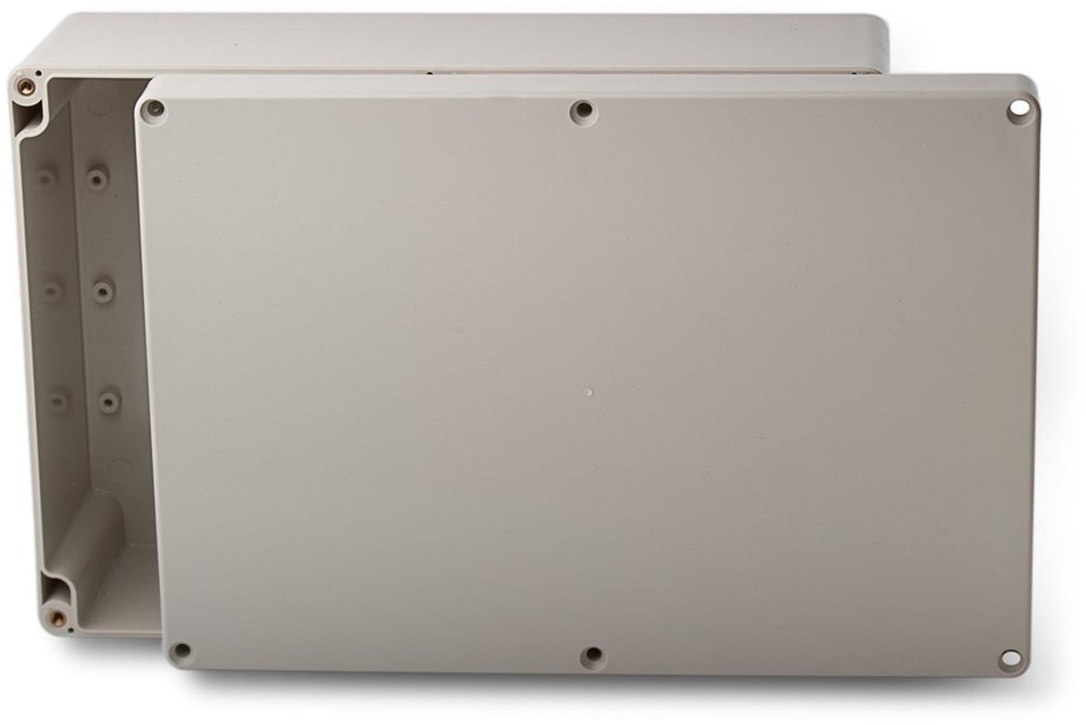 Lege Behuizing - Kunststof Box - Industriële Toepassing - IP65 Waterdicht - 263x182x95mm - Grijsbeige
