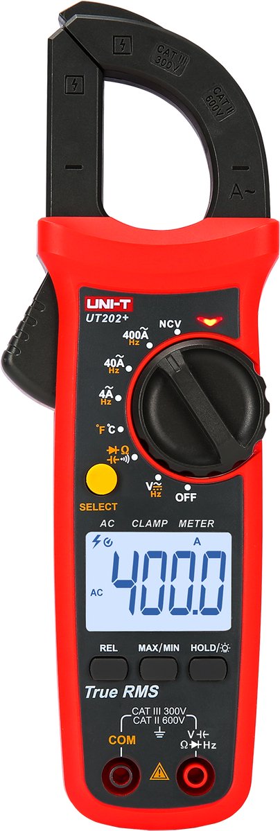 UNI-T UT202+ - Miernik Cęgowy - Automatische Bereikselectie - True RMS - NCV