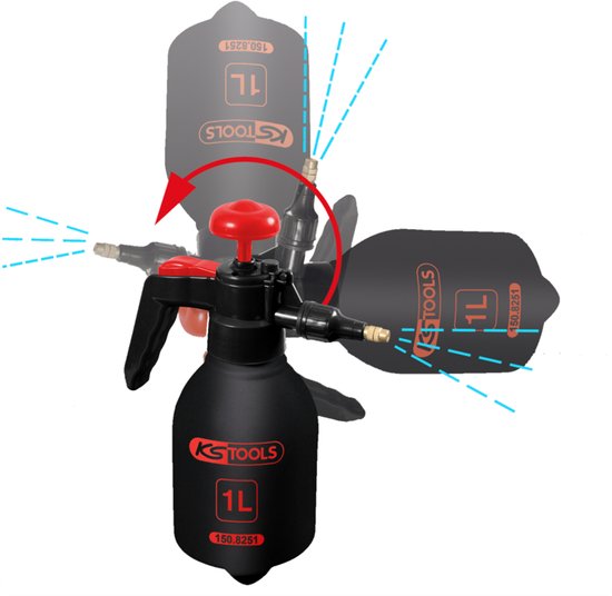 KS Tools - Drukspuit - Handmatige verstuiver - 1 liter - Precisie sproeigereedschap — afbeelding 4