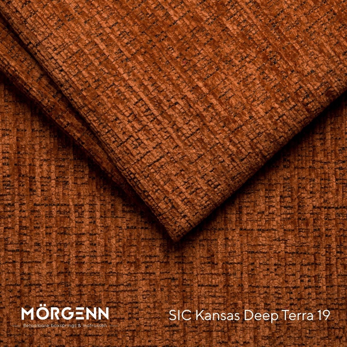 Mörgenn SIC Kansas Stofstaal - Chenille Stof voor Boxspring en Bed - Deep Terra 19