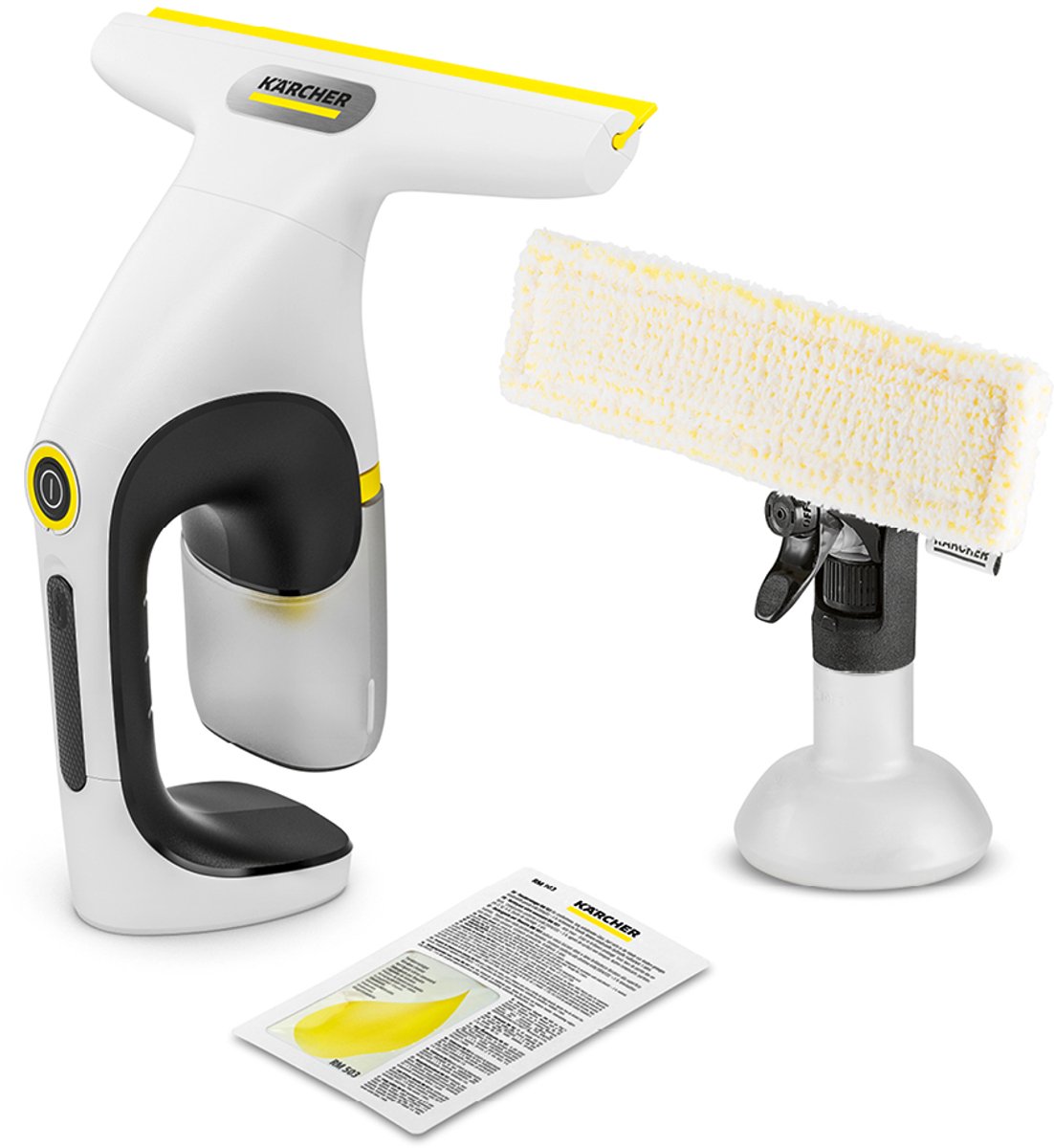 Kärcher Window Vac WV 1 Compact Care draadloze ruitenreiniger - Raamwisser met looptijd accu 25 minuten voor 70 m² - Ramenwasser voor douche en andere gladde oppervlakken - Incl. sproeiflacon en microvezeldoek
