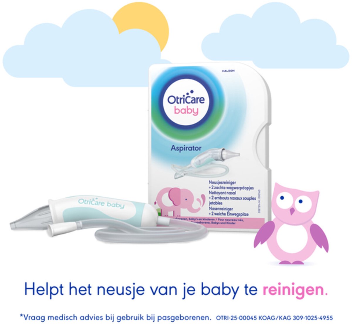 OtriCare Baby Aspirator - Neusjesreiniger - Verstopte Neus - Zachte Manier Verwijderen Neusslijm - Eenvoudig en Hygiënisch Gebruik - Help je baby beter ademen, eten en slapen - 1 stuk — cadeau in Cadeau-ideeën - foto 3