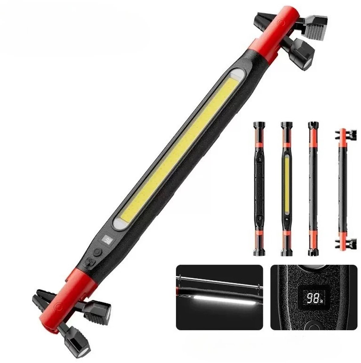 PROKING Motorkap LED werklamp - Oplaadbare motor kap Lamp - Werkbalk lamp voor garage en auto reparatie - Magnetische - Oplaadbaar - Noodpakket - 1 Stuk