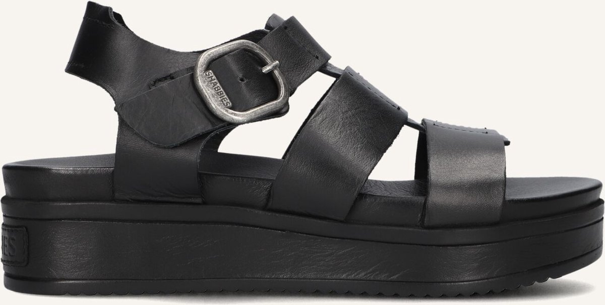 Shabbies Maro Bold Sandalen - Dames - Zwart - Maat 42