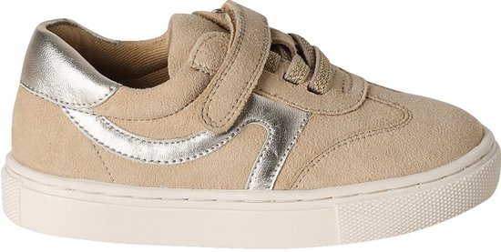 Elastische leren baskets voor kinderen bruin
