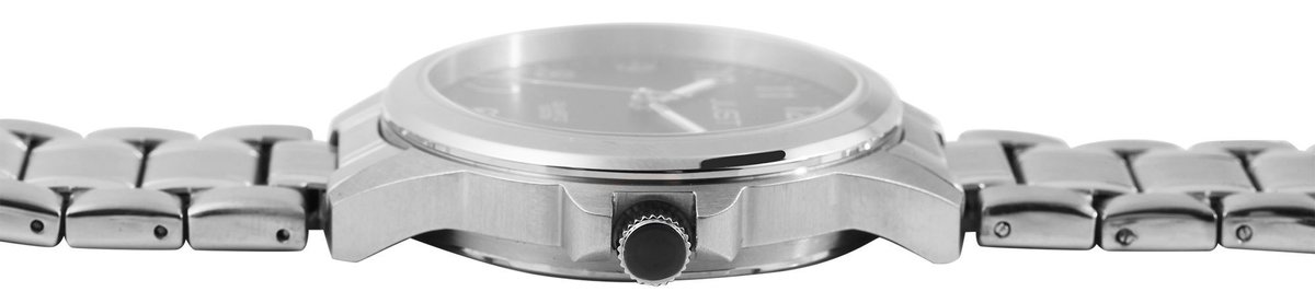 JUST Herenhorloge van roestvrij staal Baroon herenhorloge van roestvrij staal, 3 wijzers, datumweergave