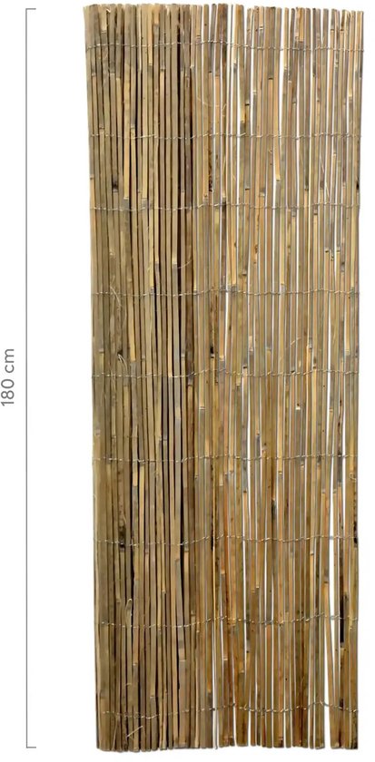Een bamboe schutting rol van 500 x 180 cm.