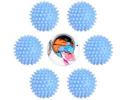 Allecto - Wasmachine Droogballen - Herbruikbare Wasballen - Besparen op tijd en energie - Blauw - Droogballen voor zachtere kleding - Schoonmaak ac...