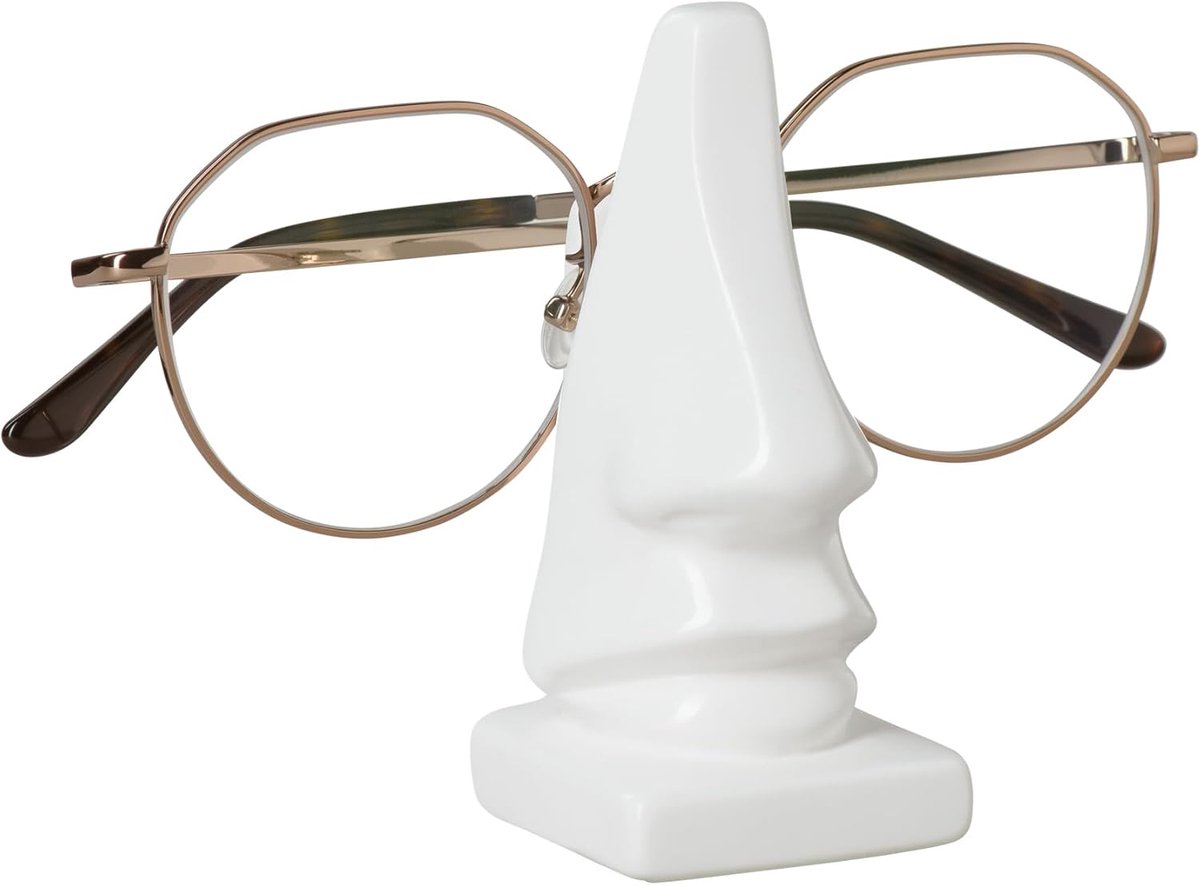 Brillenhouder - Accessoire - Bureau Organisatie - Elegant Design - 15 x 9 x 10 cm - Wit