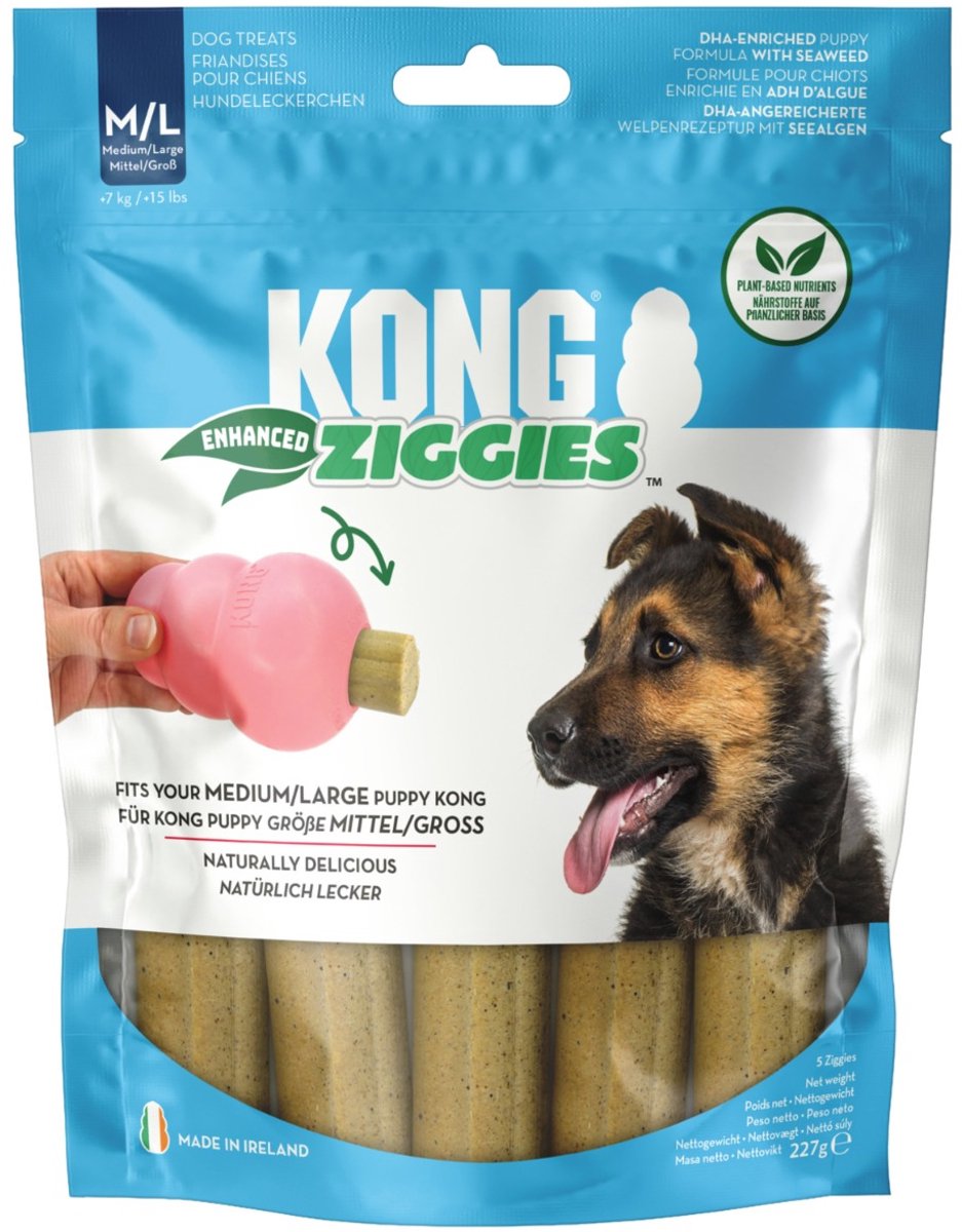 Kong Ziggies Puppy - Hondensnacks - Natural 227 g 5 stuks M/L