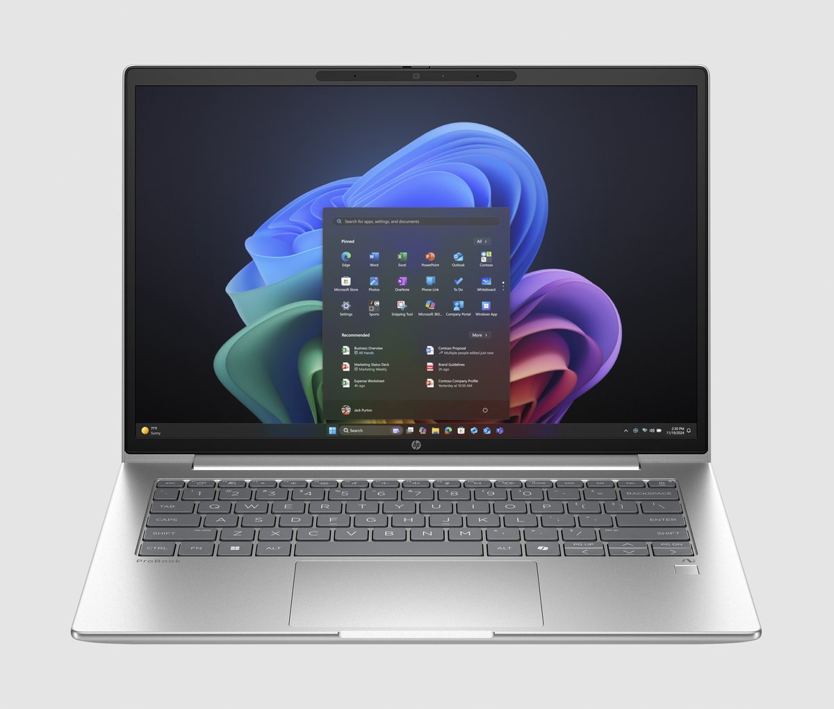 HP ProBook 4 G1q Next Gen AI PC Copilot+ PC Snapdragon X1-26-100 Laptop 35,6 cm (14") WUXGA 16 GB LPDDR5x-SDRAM 512 GB SSD Wi-Fi 6E (802.11ax) Windows 11 Pro Zilver