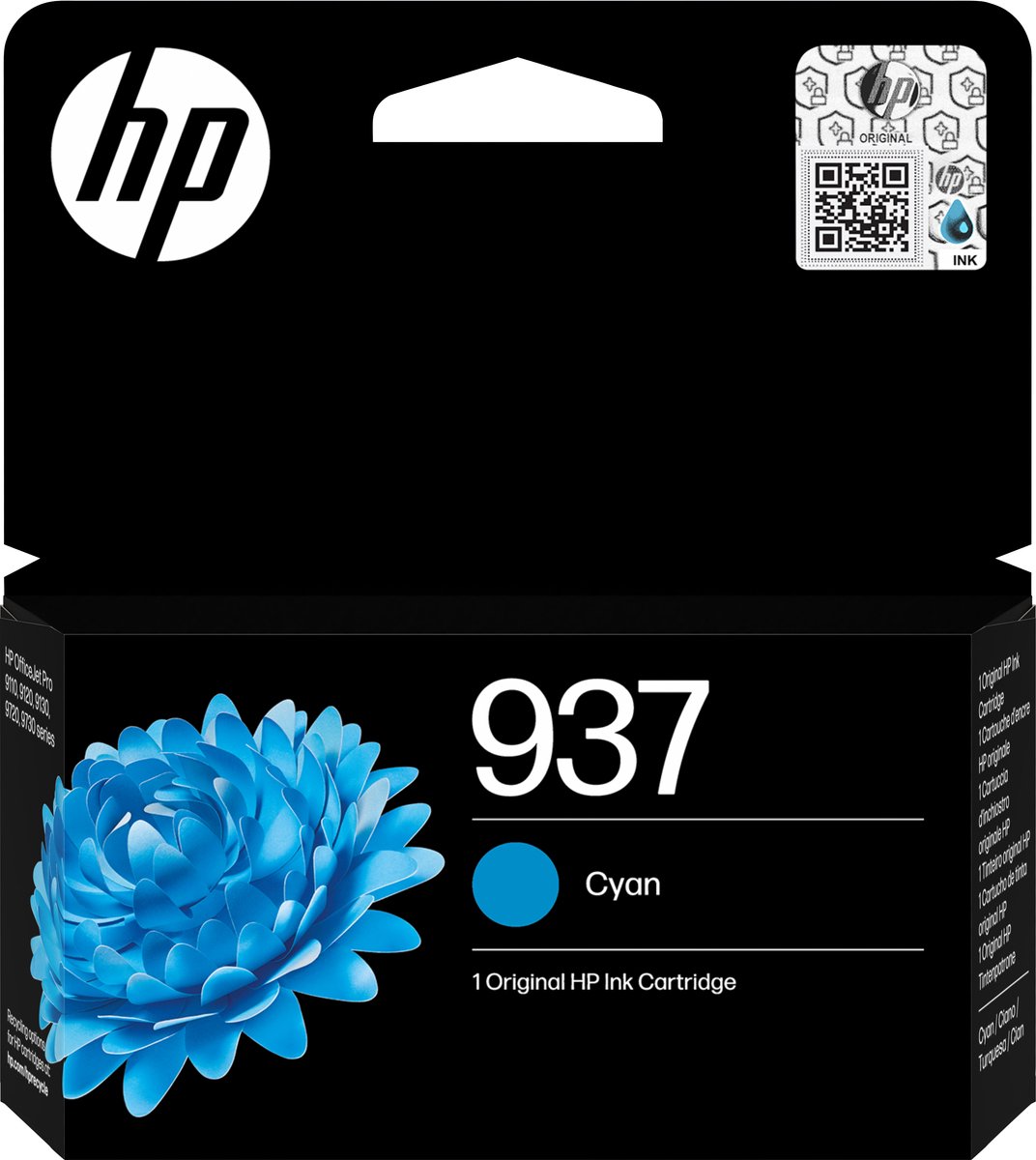 Hp Inktcartridge 937 Cyaan Voor Officejet Pro Printer, Hoogwaardige Kleurenprint