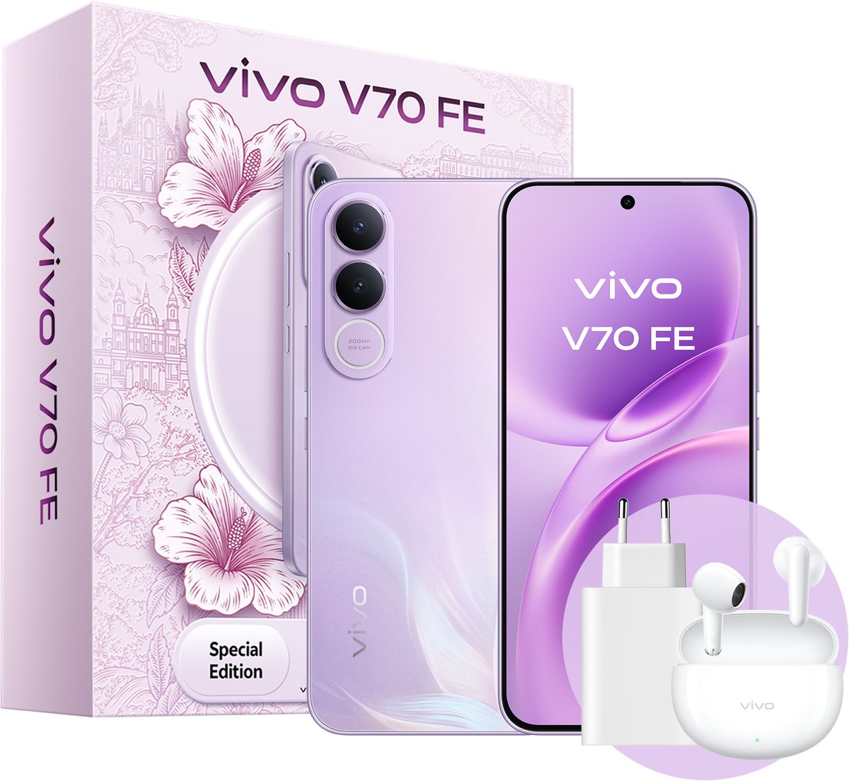 vivo V70 FE 8GB/512GB Paars