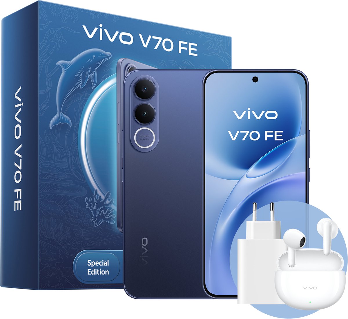 vivo V70 FE 8GB/512GB Blauw