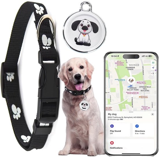Kexpery – GPS-tracker tegen verlies voor huisdieren, intelligente waterdichte locator compatibel voor katten