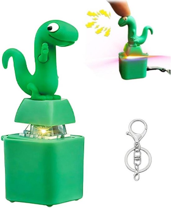 Lizard Porte-clés Bruit - Clavier Lézard Fidget Jouet avec Lumière Colorée - Bouton Lézard avec Son - Rechargeable - Jouet Sensoriel Grinçant - Pour Soulager le Stress Anxiété chez les Adultes - Jouet Clicker pour le Stress