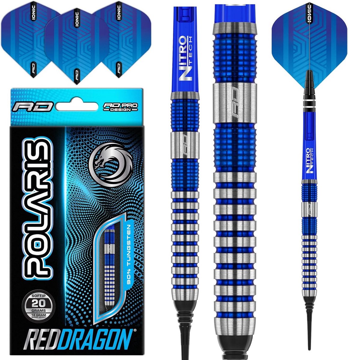 Darts Set 90% Tungsten Soft Tip - Professioneel Vliegermechanisme