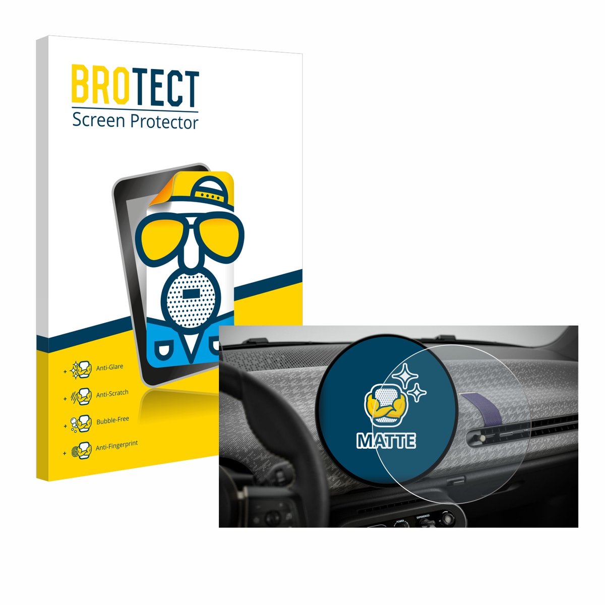 BROTECT - Screenprotector voor Mini Cooper Electric BJ 2024 - Folie Beschermfolie matte