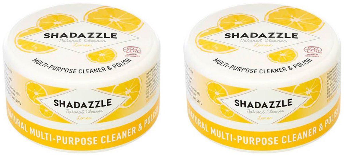 Shadazzle – Natuurlijke Allesreiniger, Keukenreiniger & Ovenreiniger – Milieuvriendelijk met Beschermende glans – 300ML – Citroen – Set van 2
