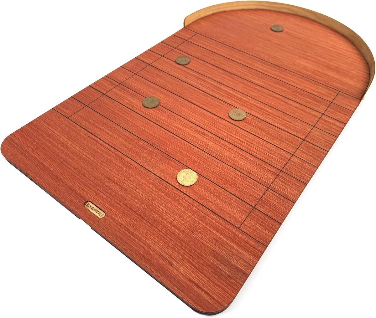 Traditioneel Houten Ha'penny Spel voor Thuisgebruik