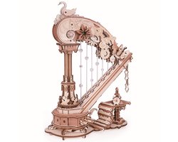 Robotime Magic Harp - ROKR Mechanical Music Box Series - AMK71 - Instrument - Bouwpakket - Miniatuur - Muziekdoos