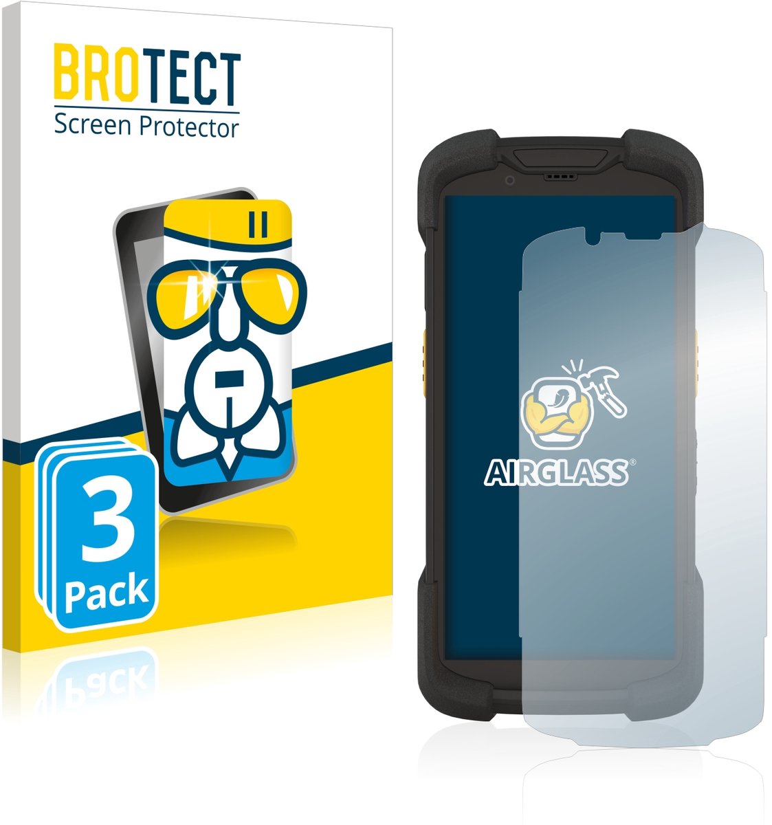 Screenprotector 3 Stuks voor Zebra TC78 Beschermglas transparant