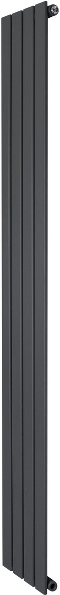 1-kolom design radiator - 1800x280 mm - grijs - vlakke panelen