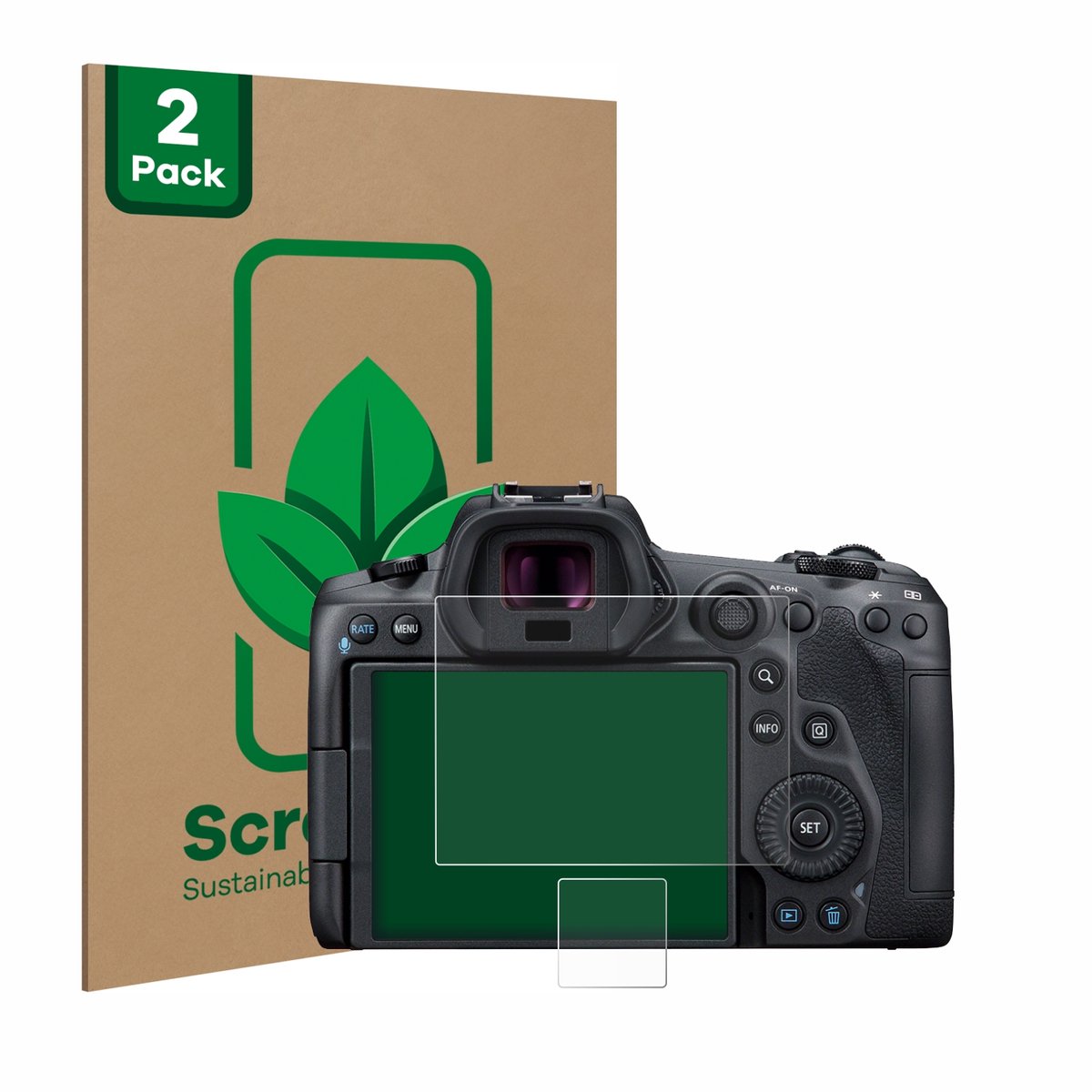 2 Stuks Screenprotector voor Canon EOS R5 - Hoogwaardige Beschermfolie transparant