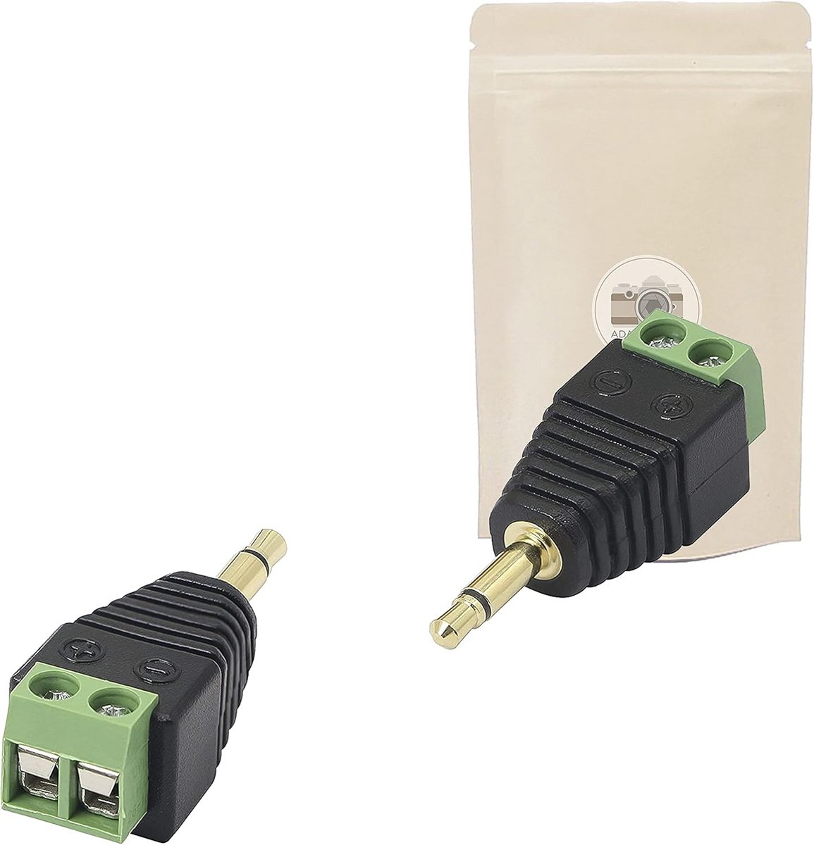 2-weg Mini-jack Splitter Kabel Adapter 3.5mm Audio naar 2x Mono Tulp Aansluitblok
