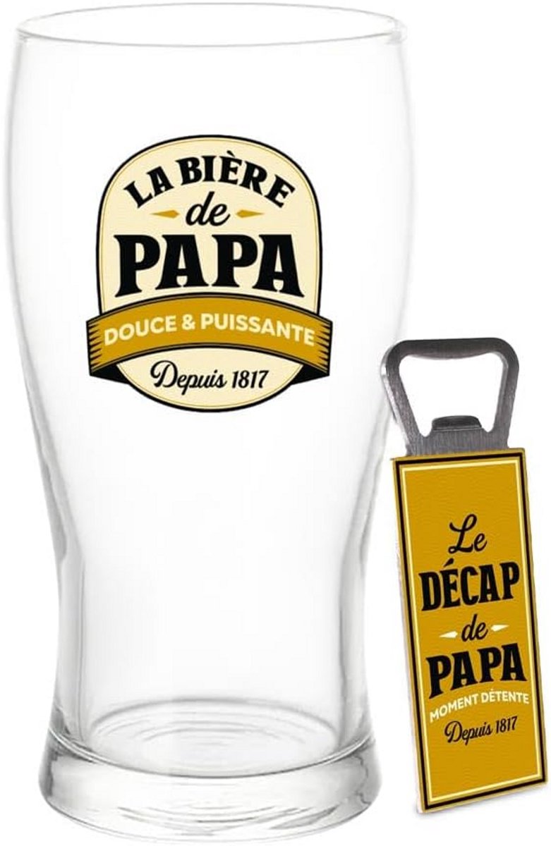 Luxe Bierglas Cadeauset met Flesopener - Perfect Biergeschenk