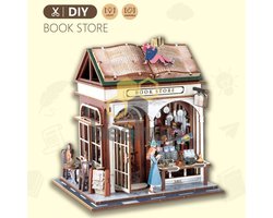Beehub, DIY Huisje, Bookstore, BE011910, 14,5x16x18 cm