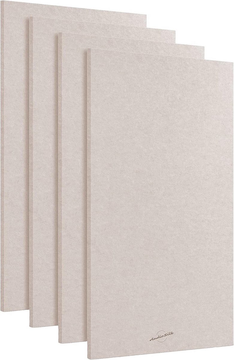 Akoestische Panelen 4 Stuks Groot - Geluidsisolatie voor Studio en Thuisgebruik (116x58 cm, Natuurlijk)