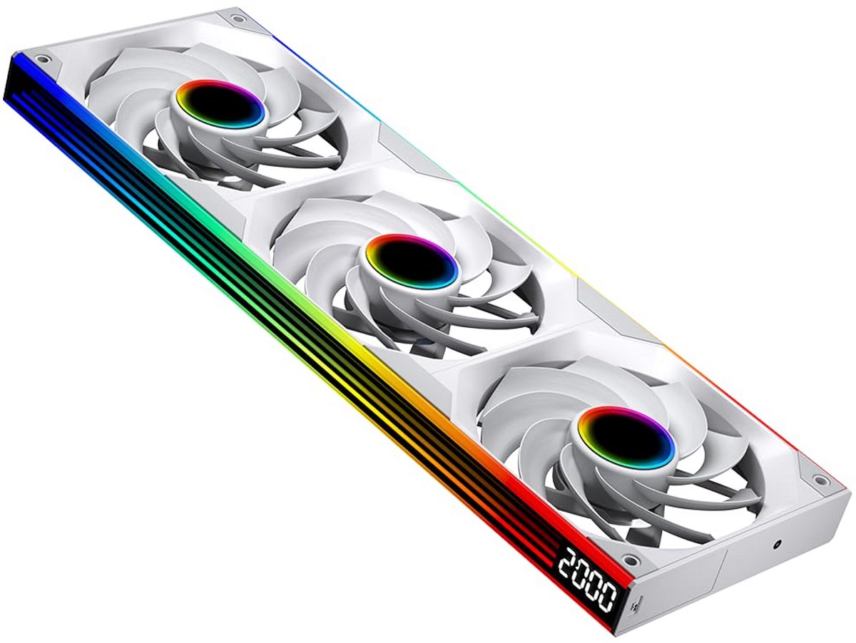 ARGB PC Ventilator met Snelheidsweergave en Oneindige Spiegel - Stille Case Fan