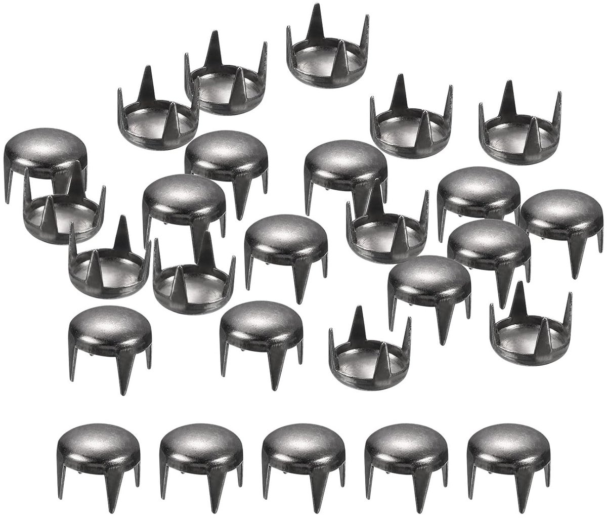 100 stuks 5 mm zwarte ronde koepelklinknagels van metaal, klauwkralen, klinknagels, spike-klinknagels, punk-rock-doe-het-zelf voor lederhandwerk, kleding, riemen, tassen, armbanden,