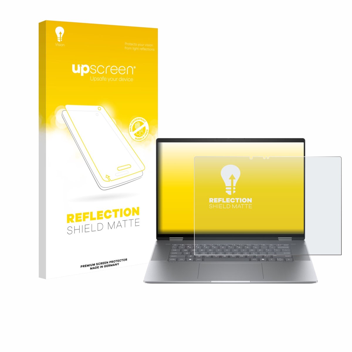 upscreen - Screenprotector voor HP Envy x360 2-in-1 16 - Folie Beschermfolie anti glare matte