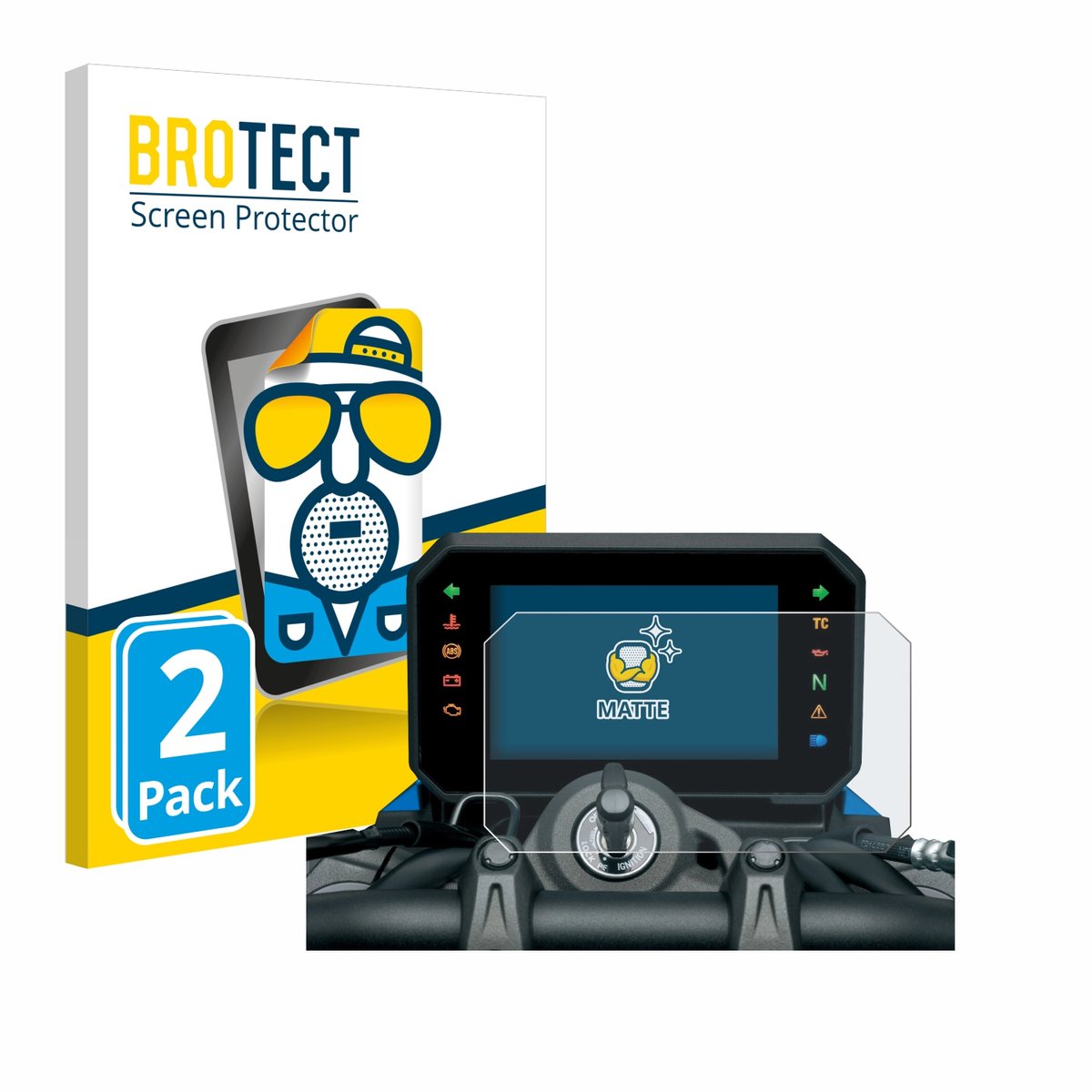 BROTECT - Screenprotector voor Suzuki GSX-8S 2023 - Folie Beschermfolie matte 2 Stuks