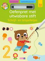 Oefenpret met uitwisbare stift - Schrijf- en telspelletjes 3-4 jaar