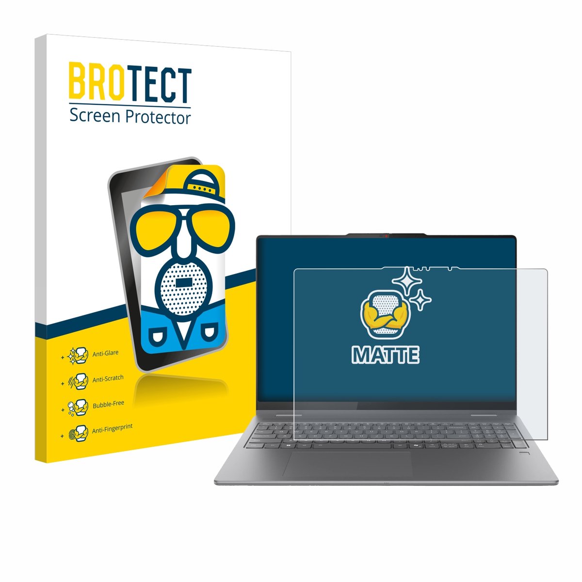 BROTECT - Screenprotector voor Lenovo Yoga 7 2-in-1 Gen 10 16" - Folie Beschermfolie matte