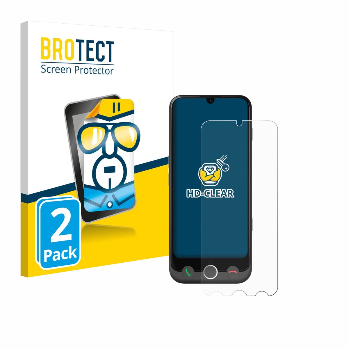 BROTECT - Screenprotector voor Doro Aurora A30 - Folie Beschermfolie transparant 2 Stuks