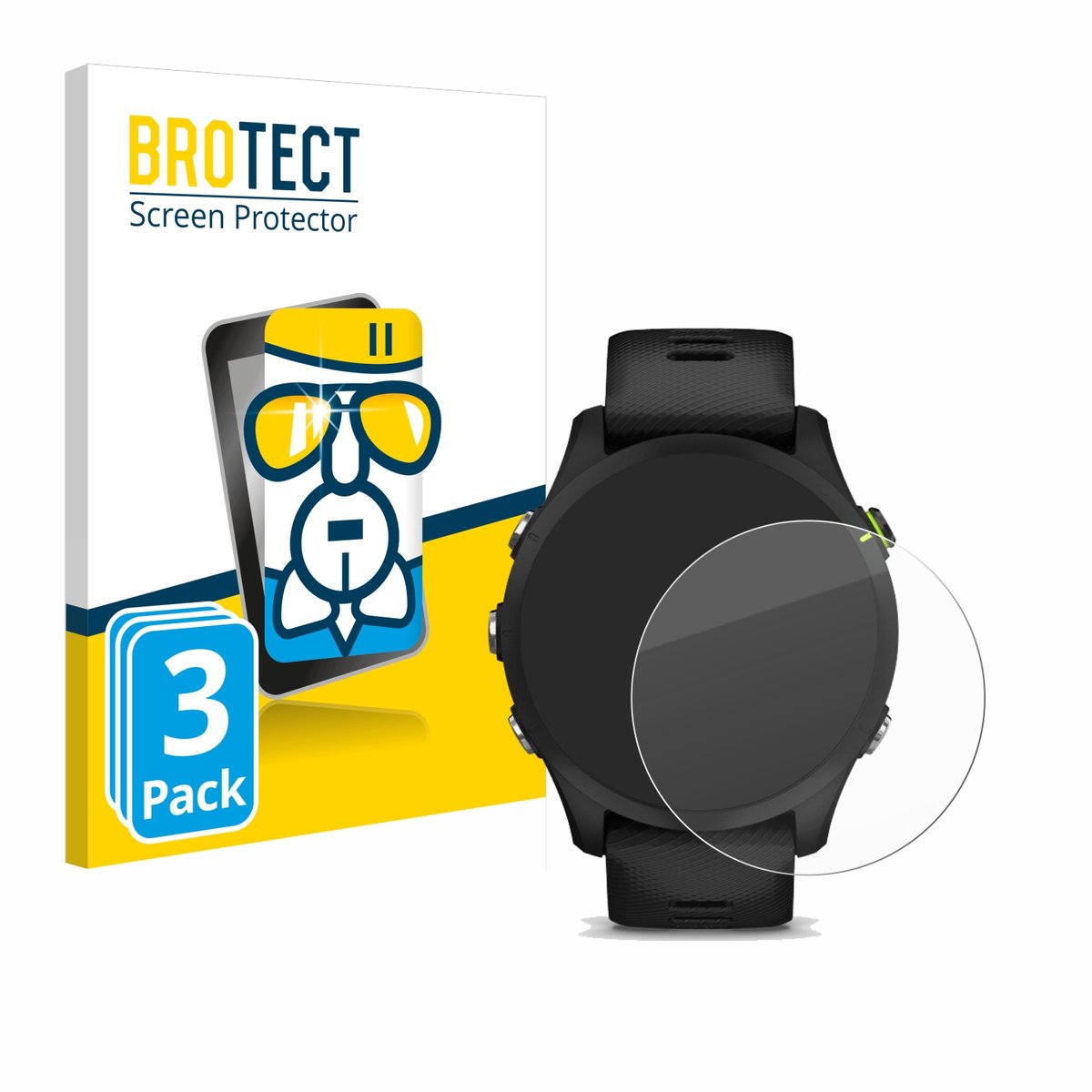 Screenprotector 3 Stuks voor Garmin Forerunner 255 / 255 Music Beschermglas transparant