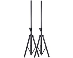 QTX set van 2 luidsprekerstatieven staal 0,95 tot 1,7 m tot 60 kg met draagtas