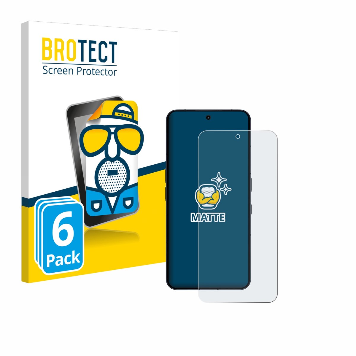BROTECT - Screenprotector voor Nothing Phone (3) - Folie Beschermfolie matte 6 Stuks