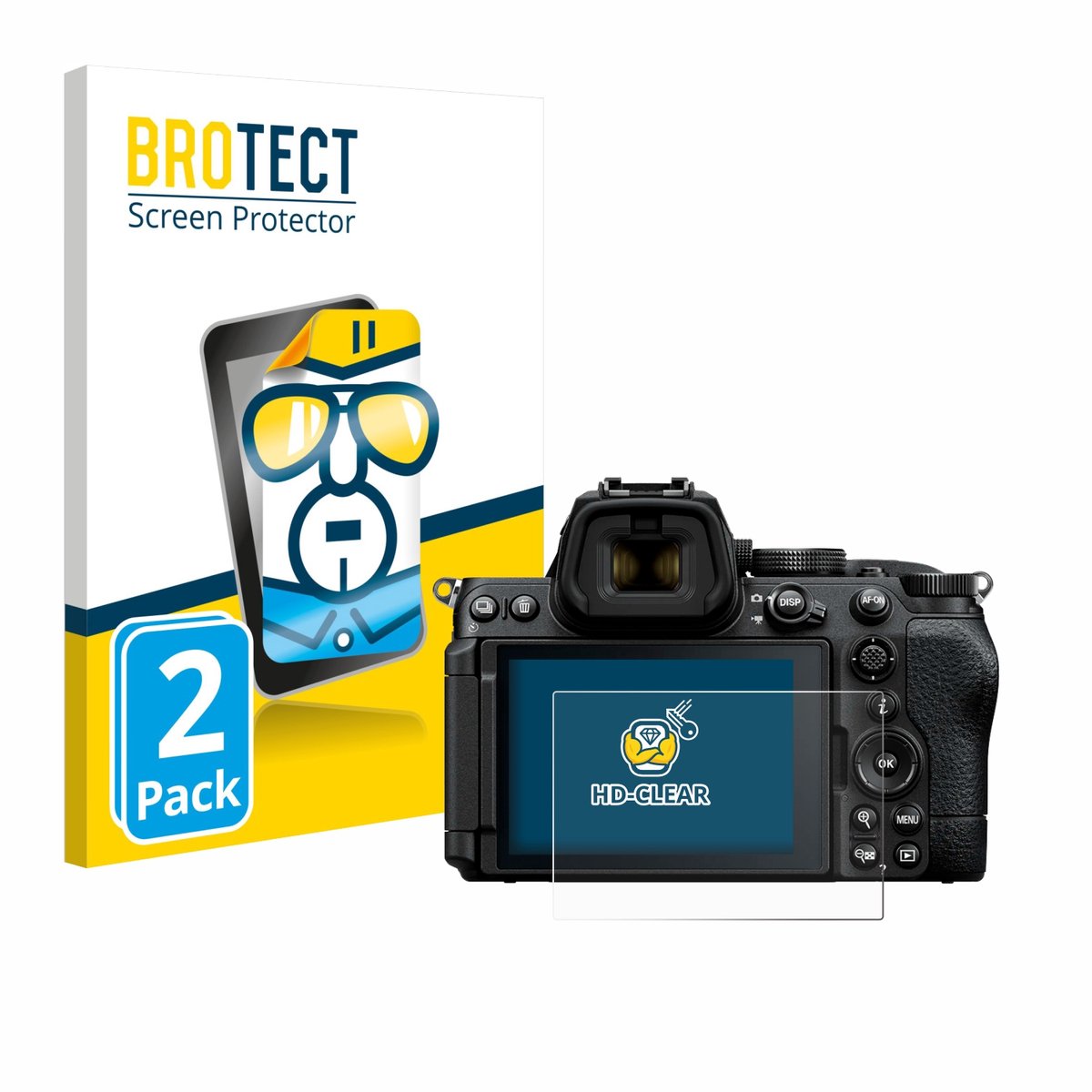 BROTECT - Screenprotector voor Nikon Z5 II - Folie Beschermfolie transparant 2 Stuks