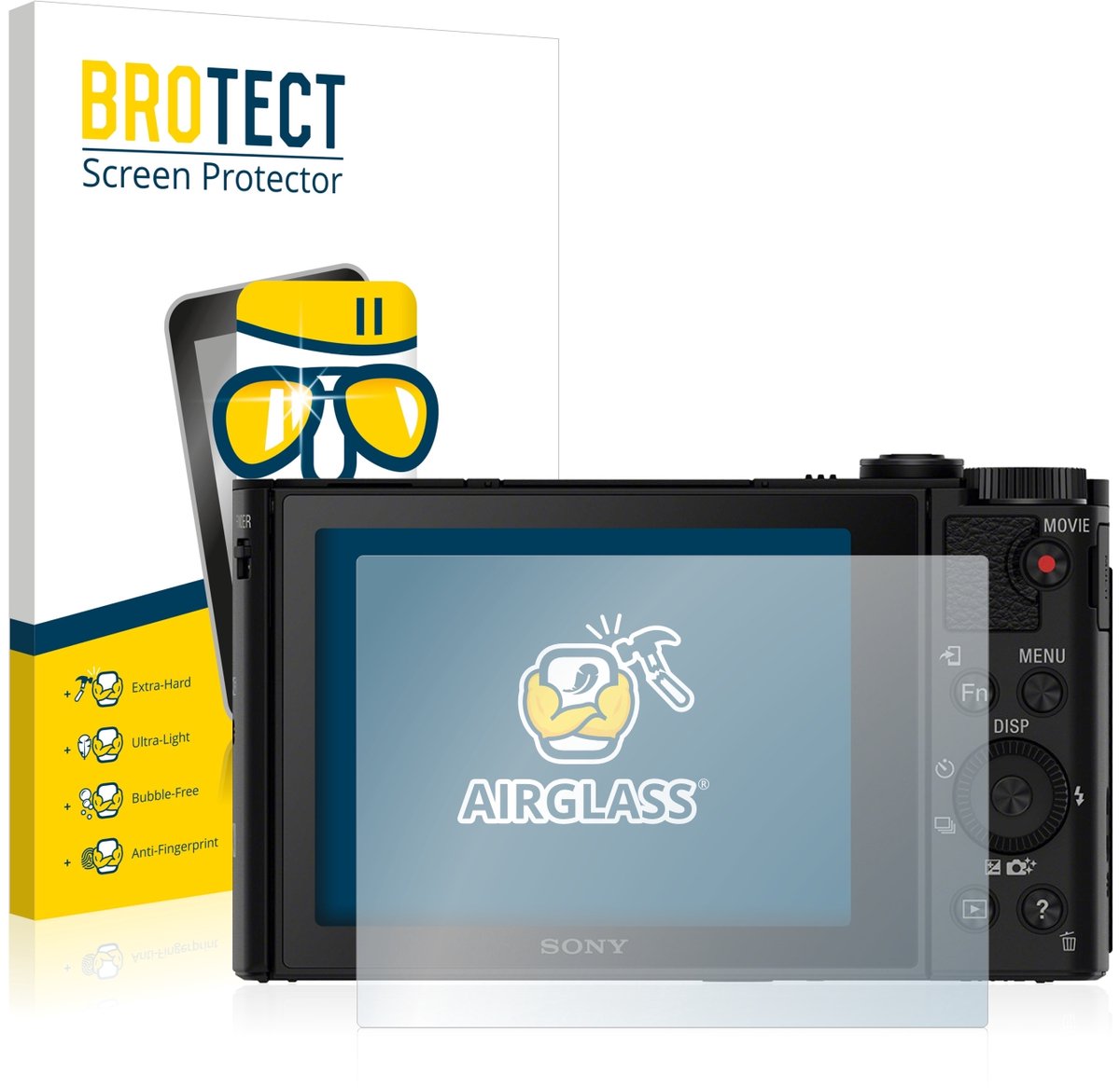 Screenprotector voor Sony Cyber-Shot DSC-HX90V Beschermglas transparant