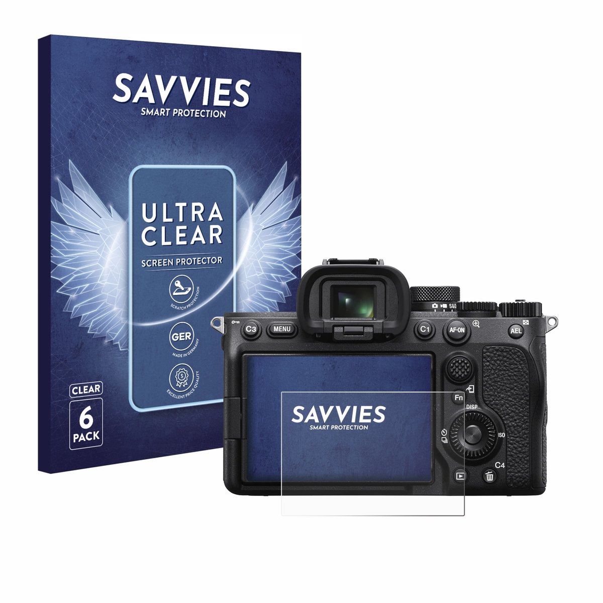 Savvies - Screenprotector voor Sony Alpha 7 IV - Folie Beschermfolie transparant 6 Stuks