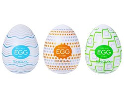 Tenga Variety Pack No. 1 - 3 Egg Masturbators - 3 Structuren - 3 Sensaties