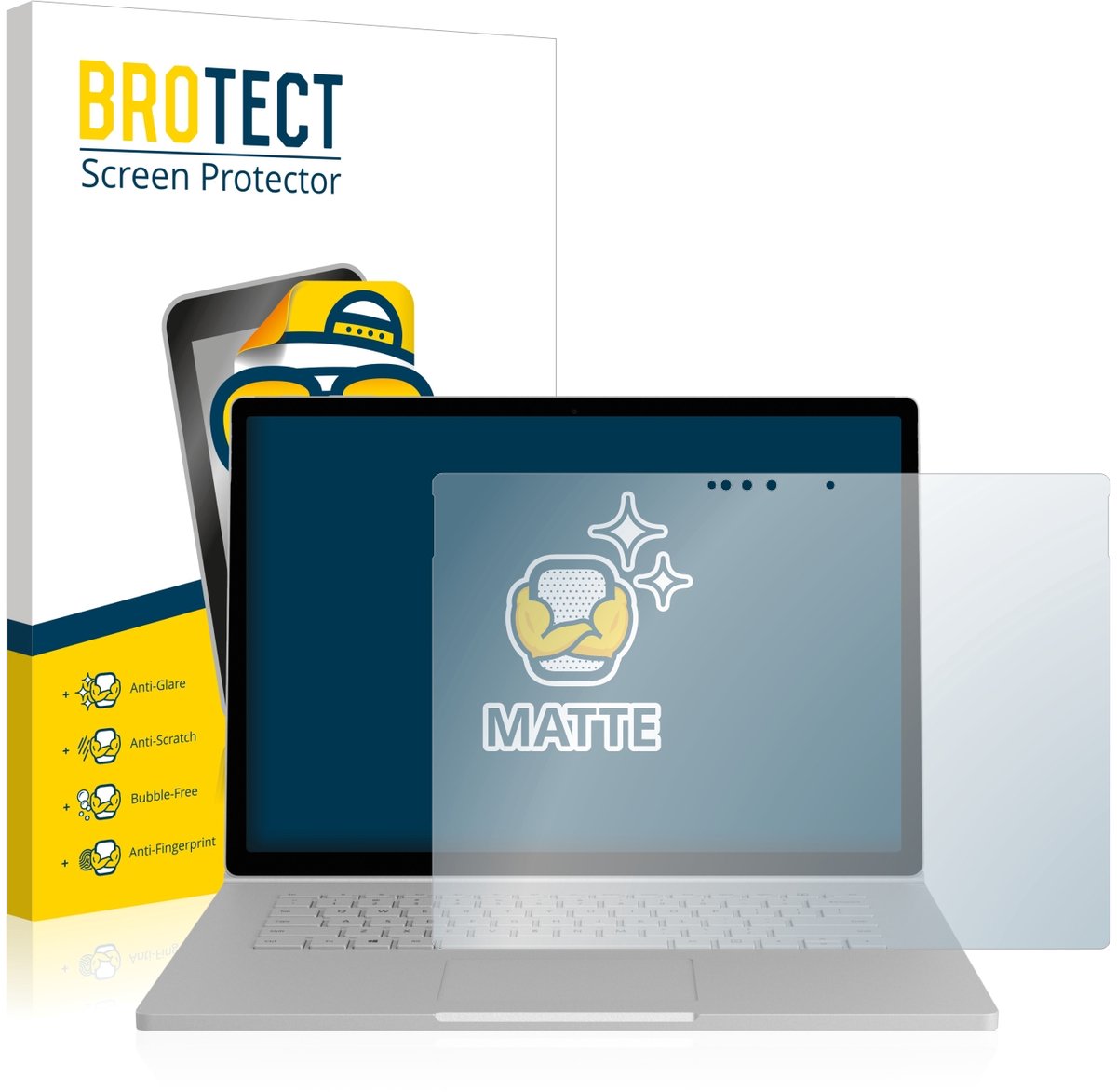 BROTECT - Screenprotector voor Microsoft Surface Book 2 15" - Folie Beschermfolie matte